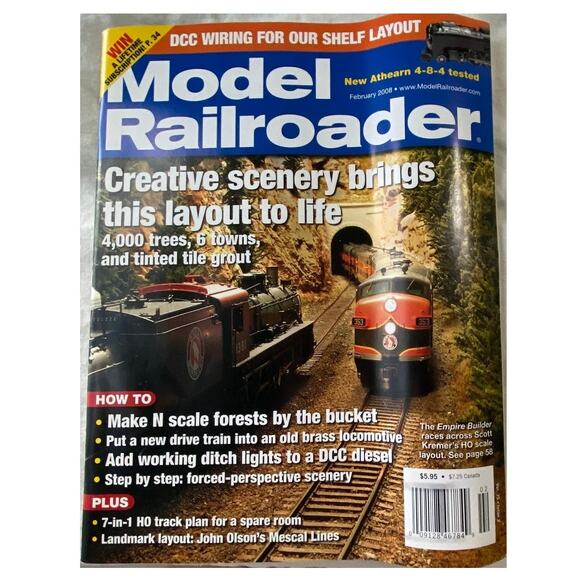 Lot 4 Model Railroader January to April 2008 Magazine Train Collect Layout Scale - Picture 5 of 11